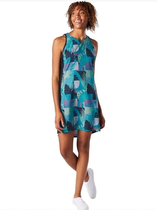 Smartwool Dresses & Skirts - Smartwool Women's Merino Sport Tank Dress Tropical Pattern Green/Blue Size Med